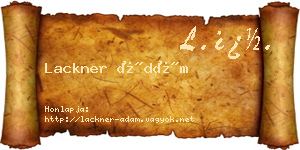 Lackner Ádám névjegykártya